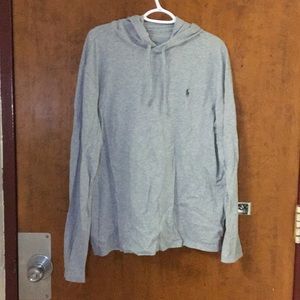 Grey Polo hooded long sleeve
